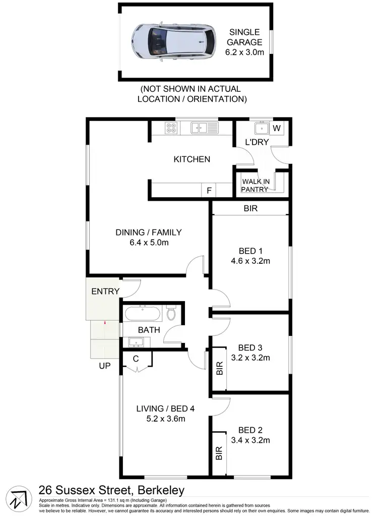 Floorplan of Homely house listing, 26 Sussex Street, Berkeley NSW 2506