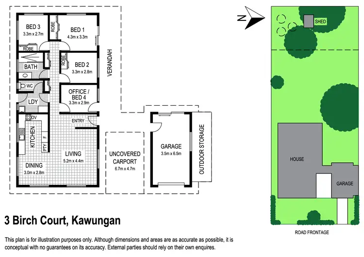 Floorplan of Homely house listing, 3 Birch Court, Kawungan QLD 4655