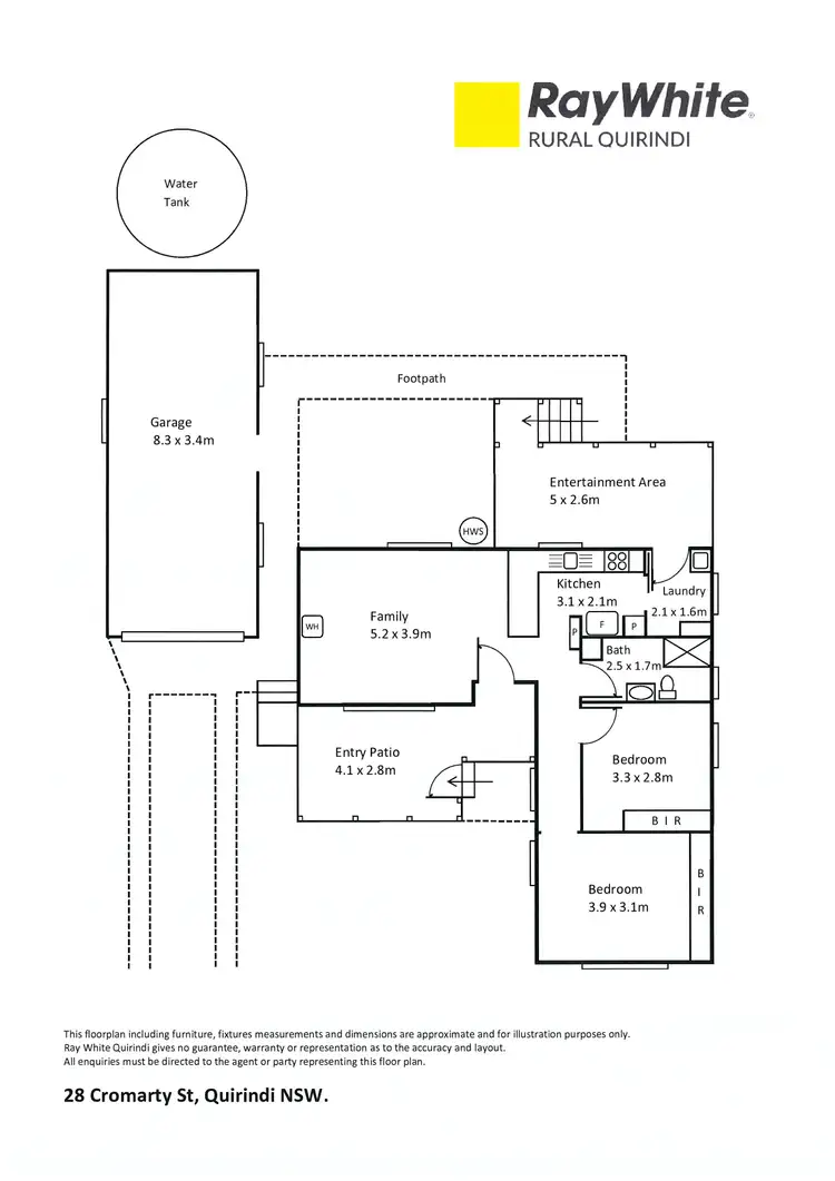 Floorplan of Homely house listing, 28 Cromarty Street, Quirindi NSW 2343