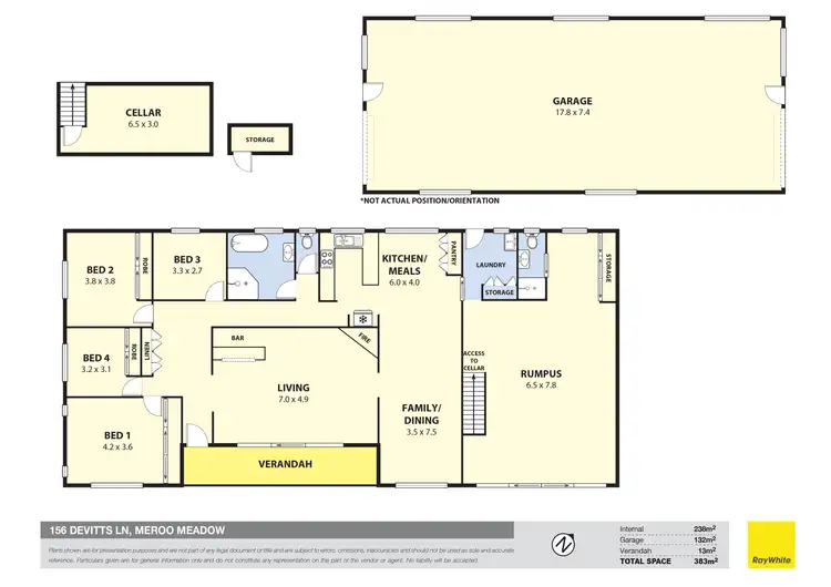 Floorplan of Homely rural property listing, 156 Devitts Lane, Meroo Meadow NSW 2540