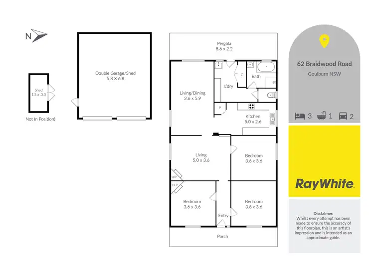 Floorplan of Homely house listing, 62 Braidwood Road, Goulburn NSW 2580