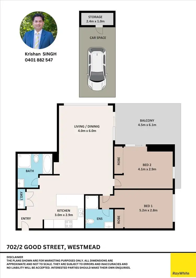Floorplan of Homely unit listing, 702/2 GOOD Street, Westmead NSW 2145