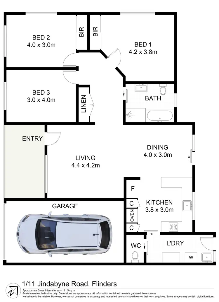 Floorplan of Homely house listing, 1/11 Jindabyne Road, Flinders NSW 2529
