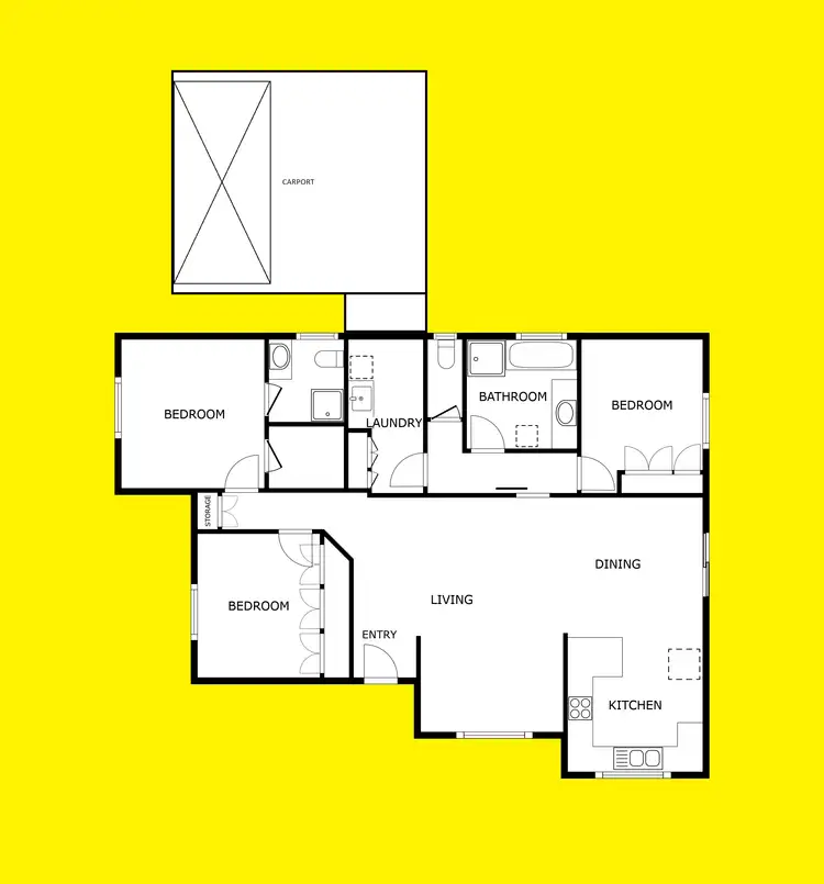 Floorplan of Homely house listing, 14 Montana Drive, Mildura VIC 3500