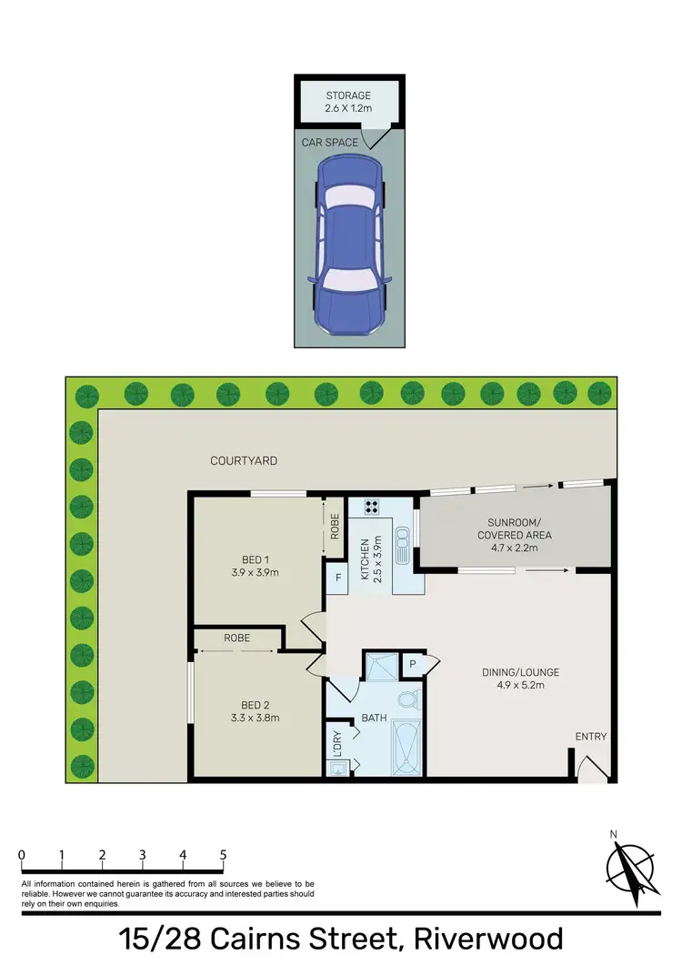 Floorplan of Homely unit listing, 15/28-30 Cairns Street, Riverwood NSW 2210