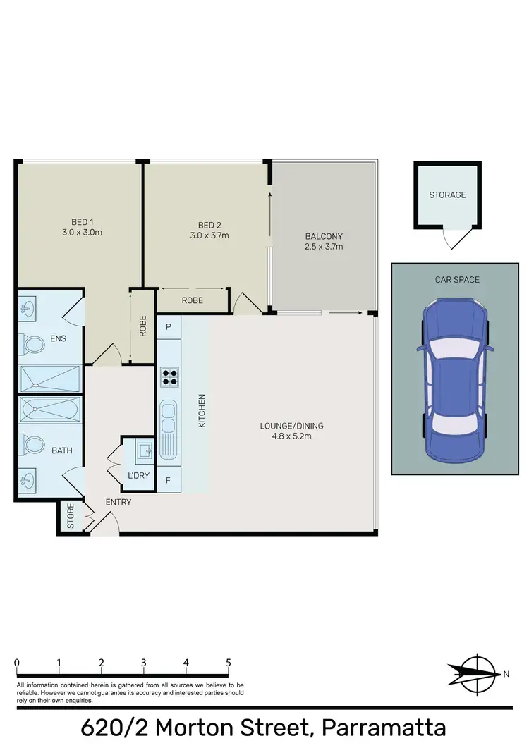 Floorplan of Homely apartment listing, 620K/2 Morton Street, Parramatta NSW 2150