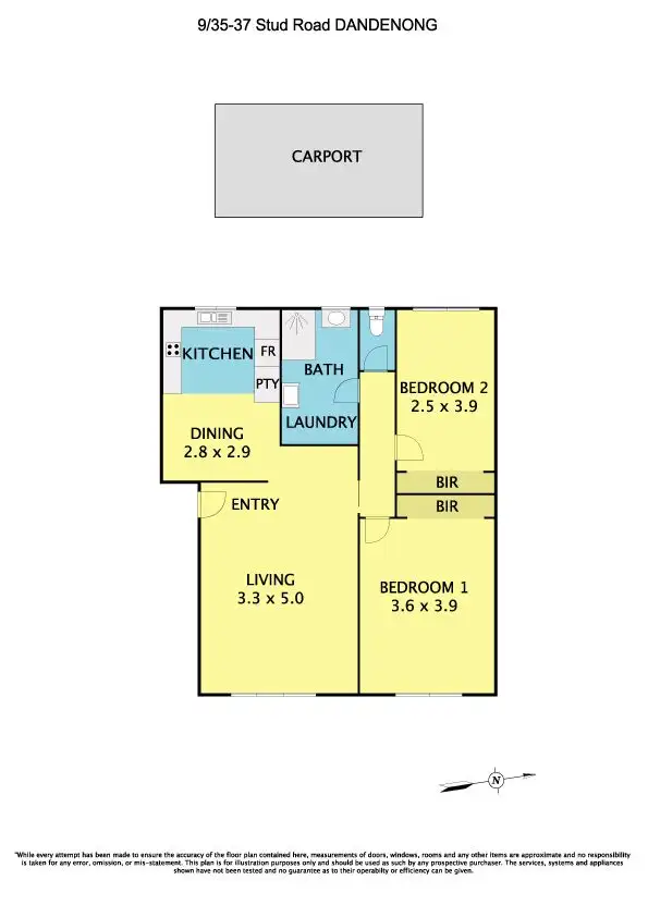Floorplan of Homely apartment listing, 9/35-37 Stud Road, Dandenong VIC 3175