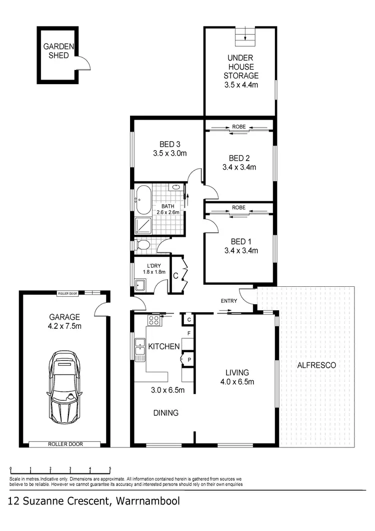 Floorplan of Homely house listing, 12 Suzanne Crescent, Warrnambool VIC 3280