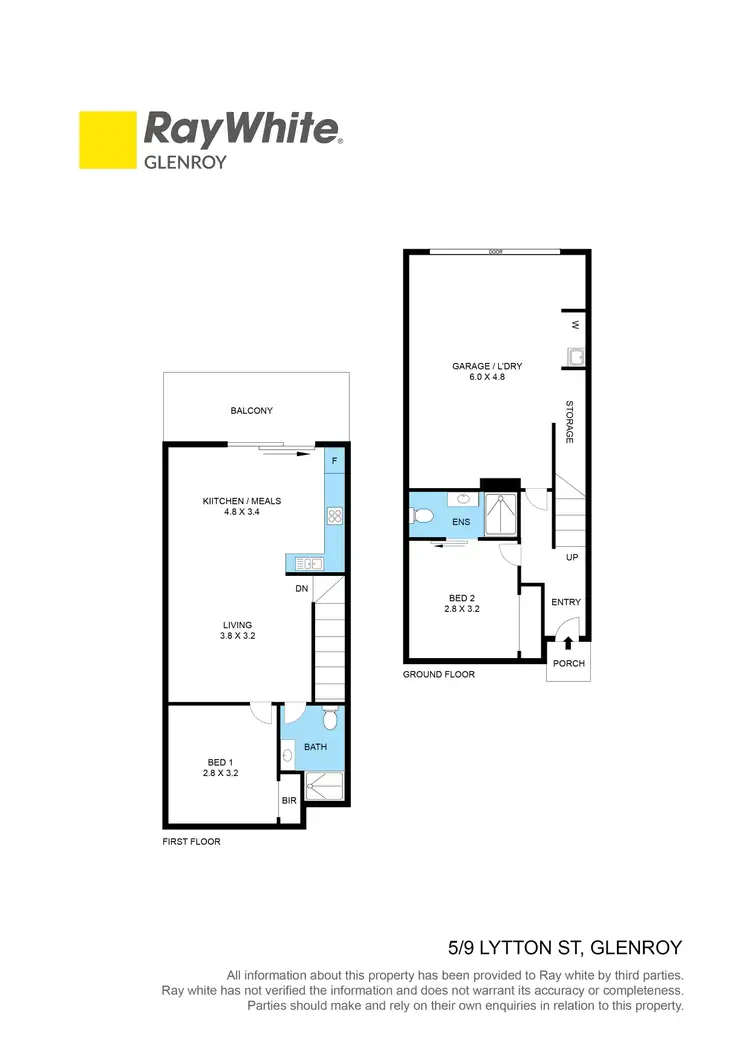 Floorplan of Homely townhouse listing, 5/9 Lytton Street, Glenroy VIC 3046