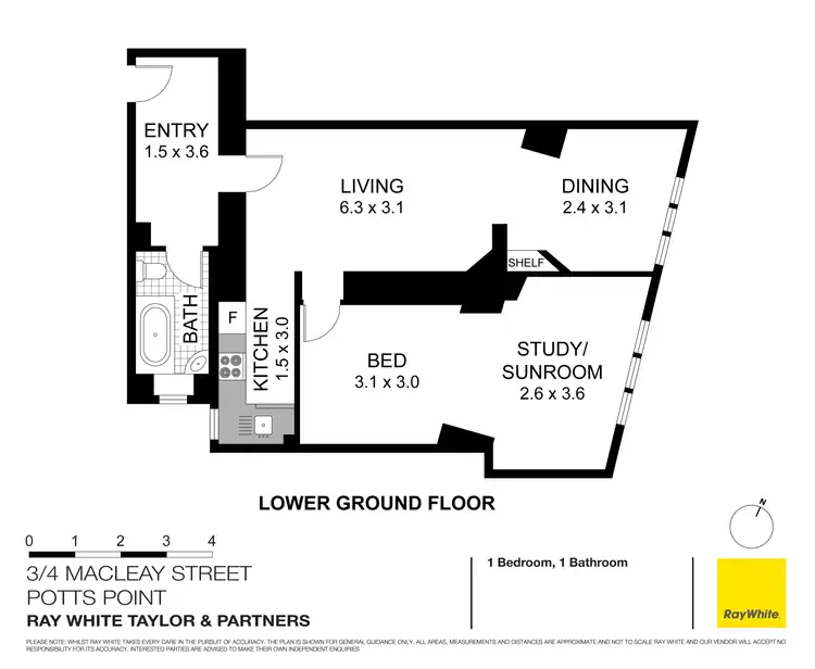 Floorplan of Homely apartment listing, 3/4 Macleay Street, Potts Point NSW 2011