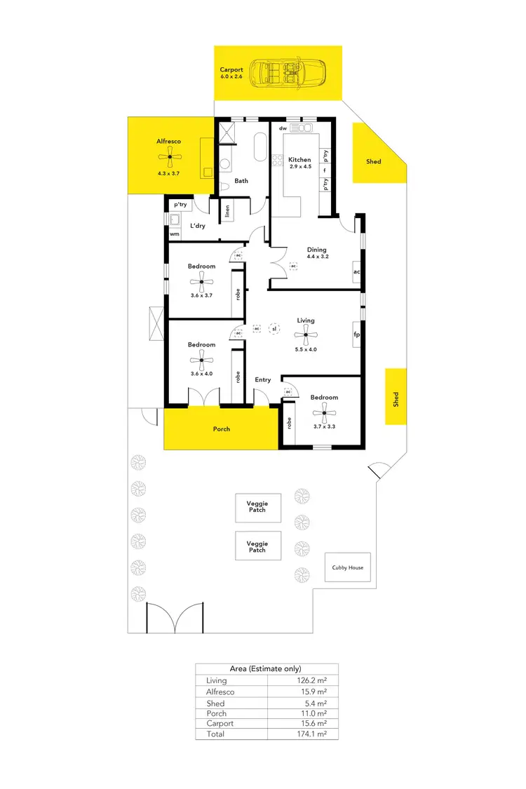 Floorplan of Homely house listing, 5 Carramar Avenue, Edwardstown SA 5039