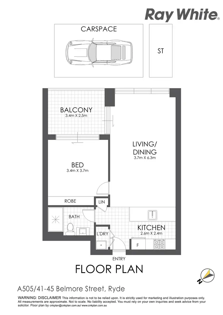 Floorplan of Homely apartment listing, 505a/41-45 Belmore Street, Ryde NSW 2112