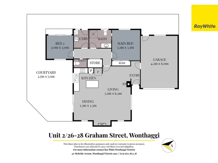 Floorplan of Homely unit listing, 2/26-28 Graham Street, Wonthaggi VIC 3995