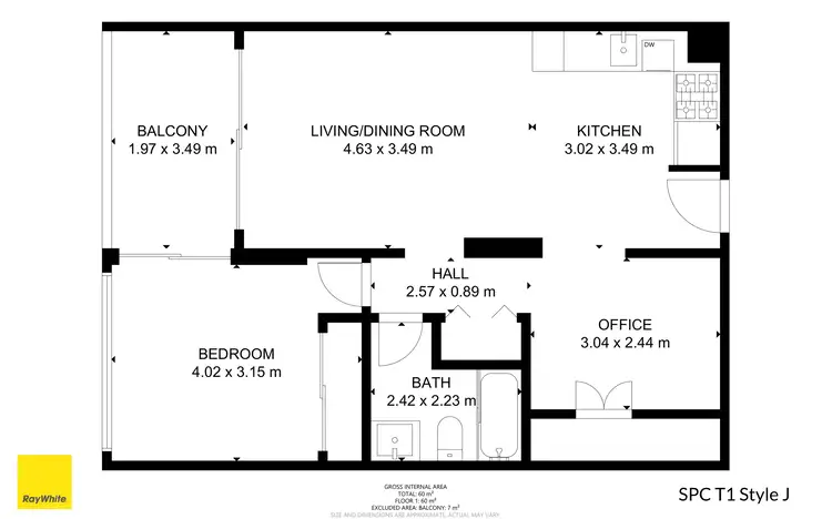 Floorplan of Homely apartment listing, 1358/56 Scarborough Street, Southport QLD 4215