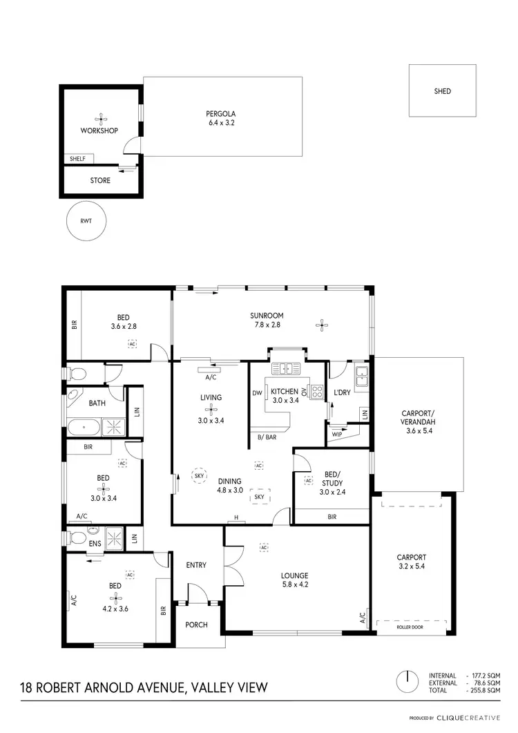 Floorplan of Homely house listing, 18 Robert Arnold Avenue, Valley View SA 5093