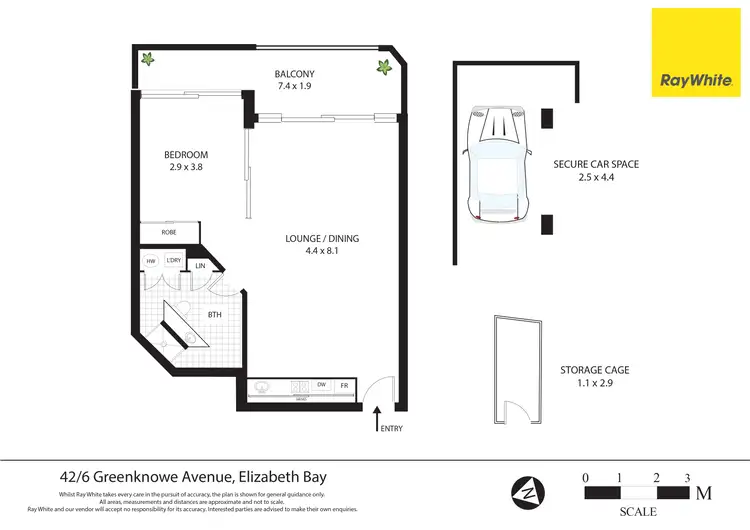 Floorplan of Homely apartment listing, 42/6 Greenknowe Avenue, Elizabeth Bay NSW 2011