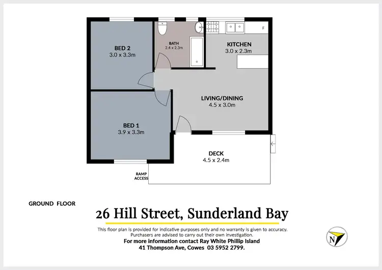 Floorplan of Homely house listing, 26 Hill Street, Sunderland Bay VIC 3922