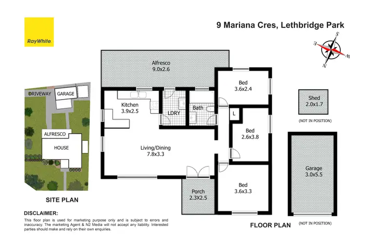 Floorplan of Homely house listing, 9 Mariana Crescent, Lethbridge Park NSW 2770