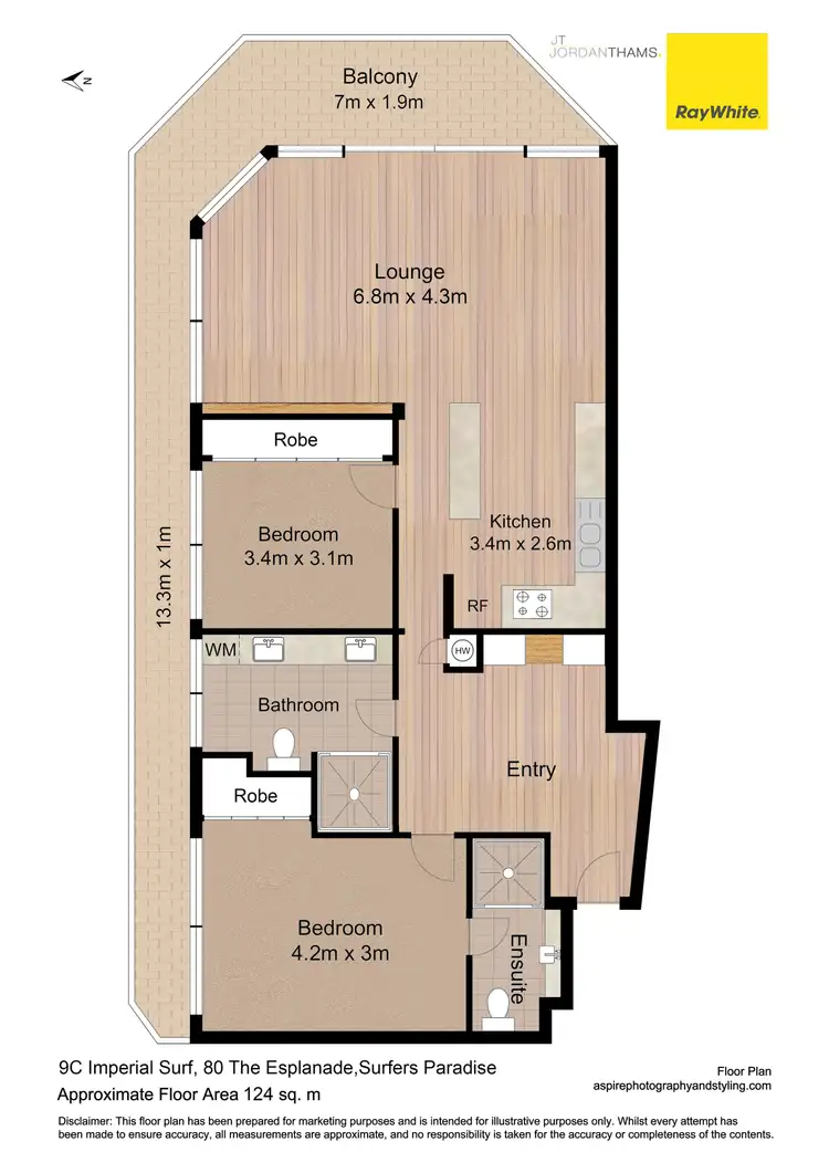 Floorplan of Homely apartment listing, 9C/80 The Esplanade, Surfers Paradise QLD 4217