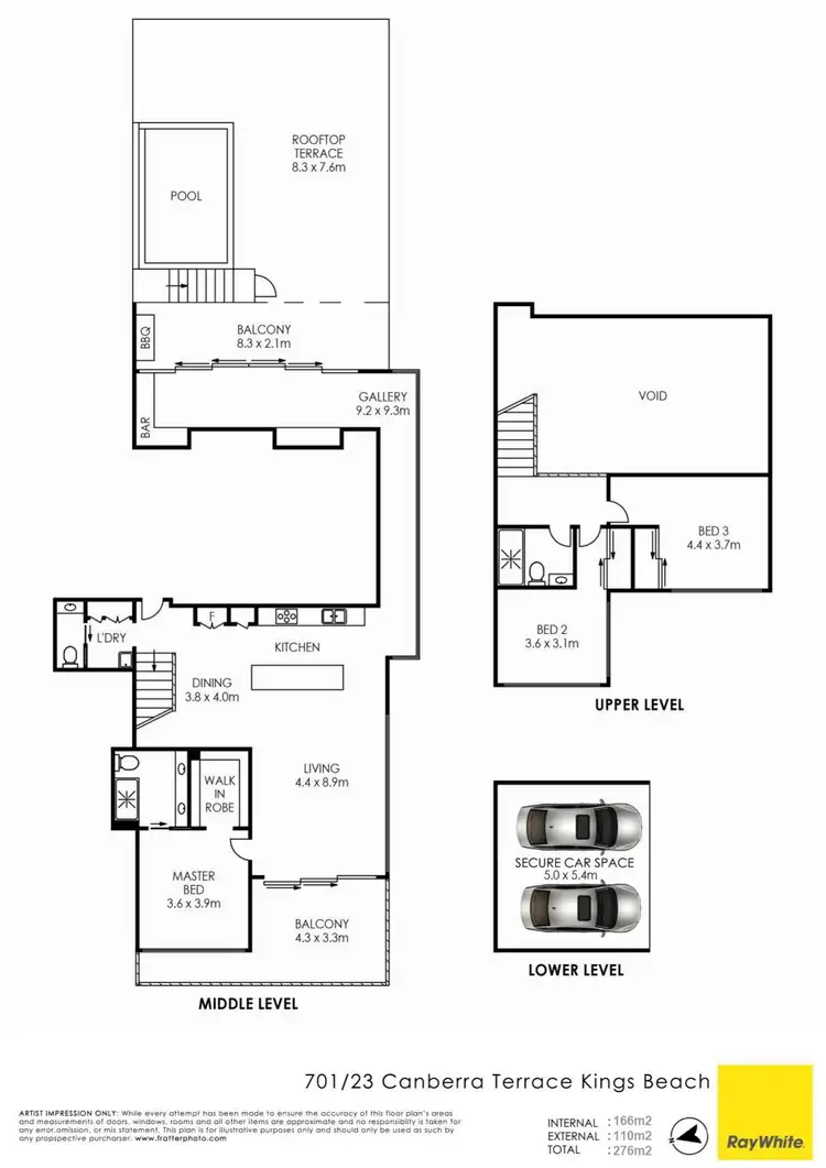 Floorplan of Homely apartment listing, Unit 701/23 Canberra Terrace, Kings Beach QLD 4551