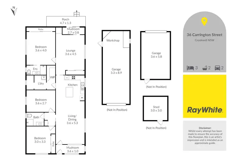 Floorplan of Homely house listing, 36 Carrington Street, Crookwell NSW 2583