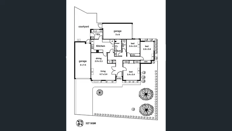 Floorplan of Homely unit listing, 1/17 Morton Street, Box Hill South VIC 3128