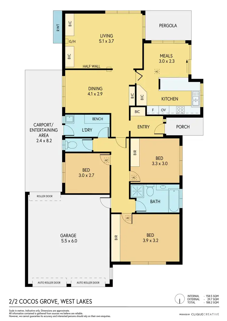 Floorplan of Homely unit listing, 2/2 Cocos Grove, West Lakes SA 5021