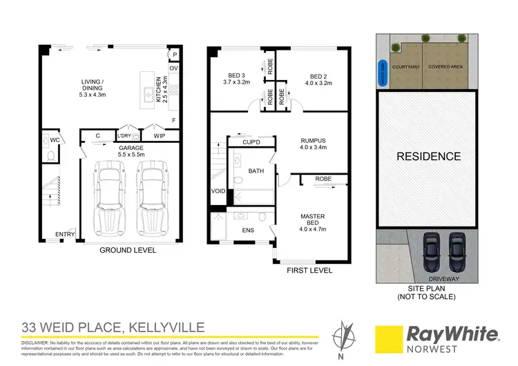 Floorplan of Homely townhouse listing, 33 Weid Place, Kellyville NSW 2155