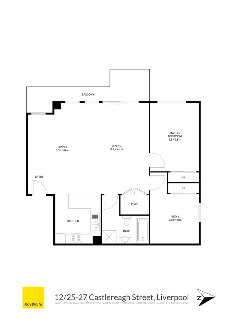 Floorplan of Homely apartment listing, 12/25-27 Castlereagh Street, Liverpool NSW 2170