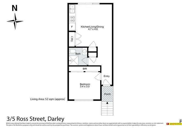Floorplan of Homely unit listing, 3/5 Ross Street, Darley VIC 3340