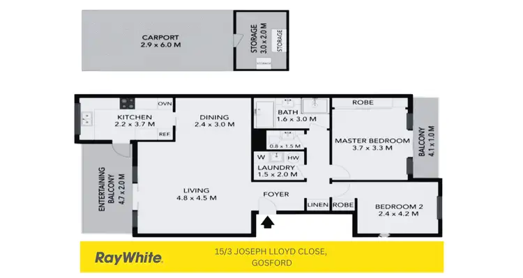 Floorplan of Homely unit listing, 15/3 Joseph Lloyd Close, Gosford NSW 2250