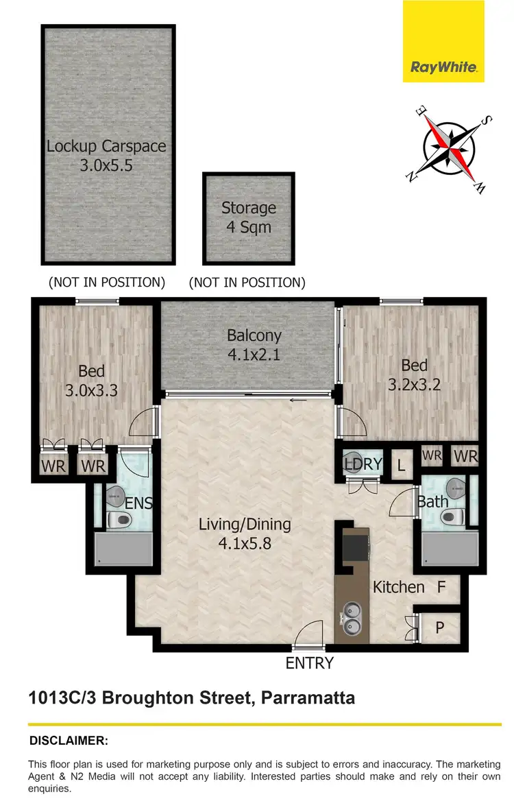 Floorplan of Homely apartment listing, 1013C/3 Broughton Street, Parramatta NSW 2150