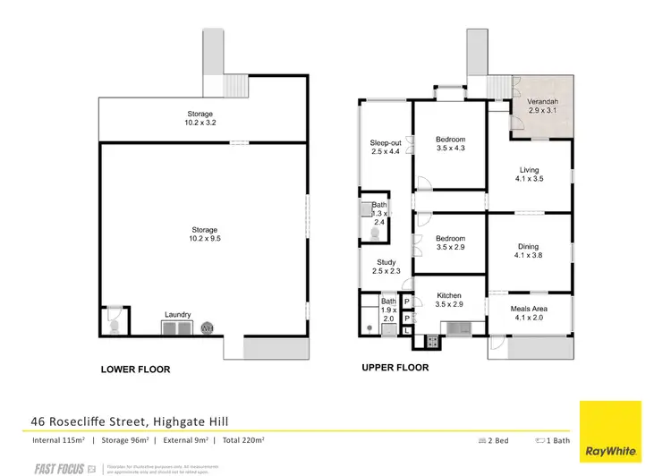 Floorplan of Homely house listing, 46 Rosecliffe Street, Highgate Hill QLD 4101