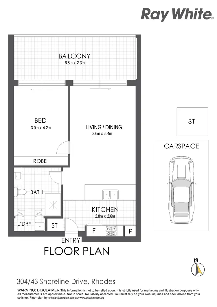Floorplan of Homely apartment listing, 304/43 Shoreline Drive, Rhodes NSW 2138