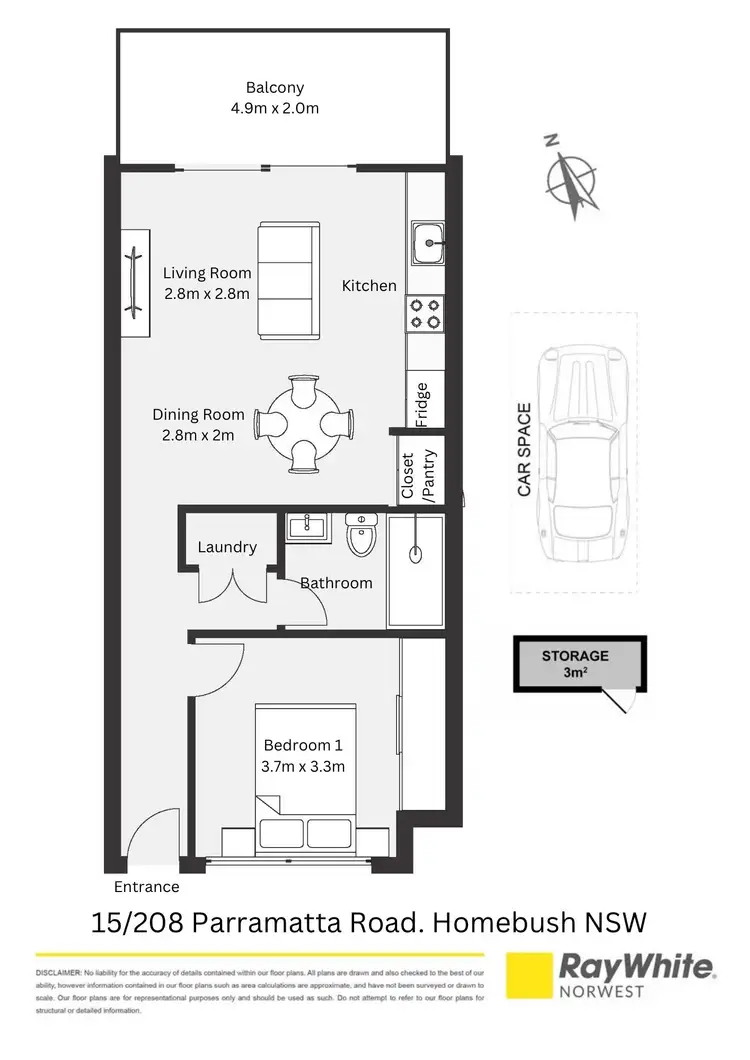 Floorplan of Homely apartment listing, Unit 15/208 Parramatta Road, Homebush NSW 2140