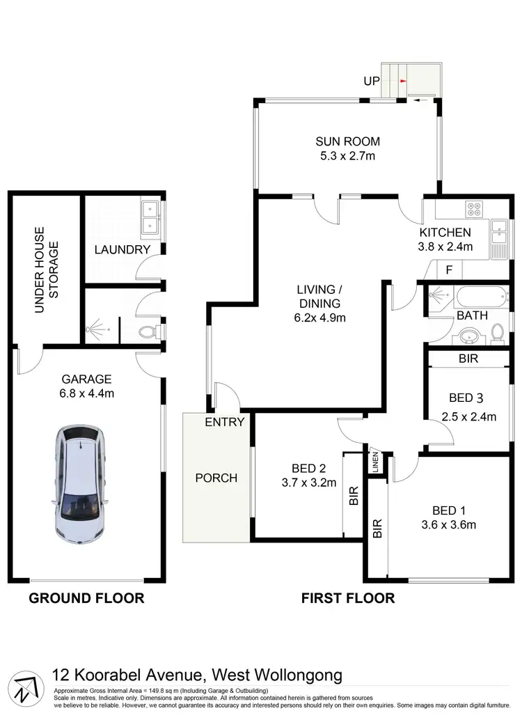 Floorplan of Homely house listing, 12 Koorabel Avenue, West Wollongong NSW 2500