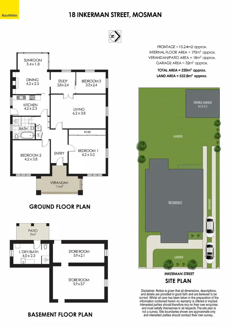 Floorplan of Homely house listing, 18 Inkerman Street, Mosman NSW 2088
