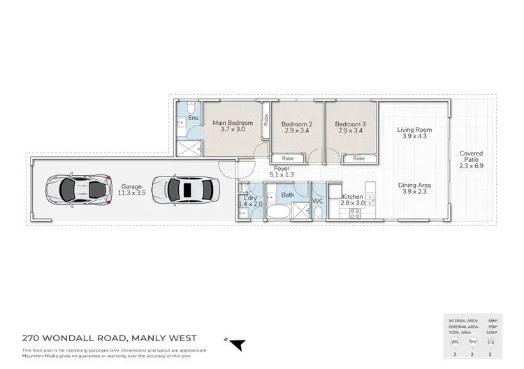 Floorplan of Homely house listing, 270 Wondall Road, Manly West QLD 4179