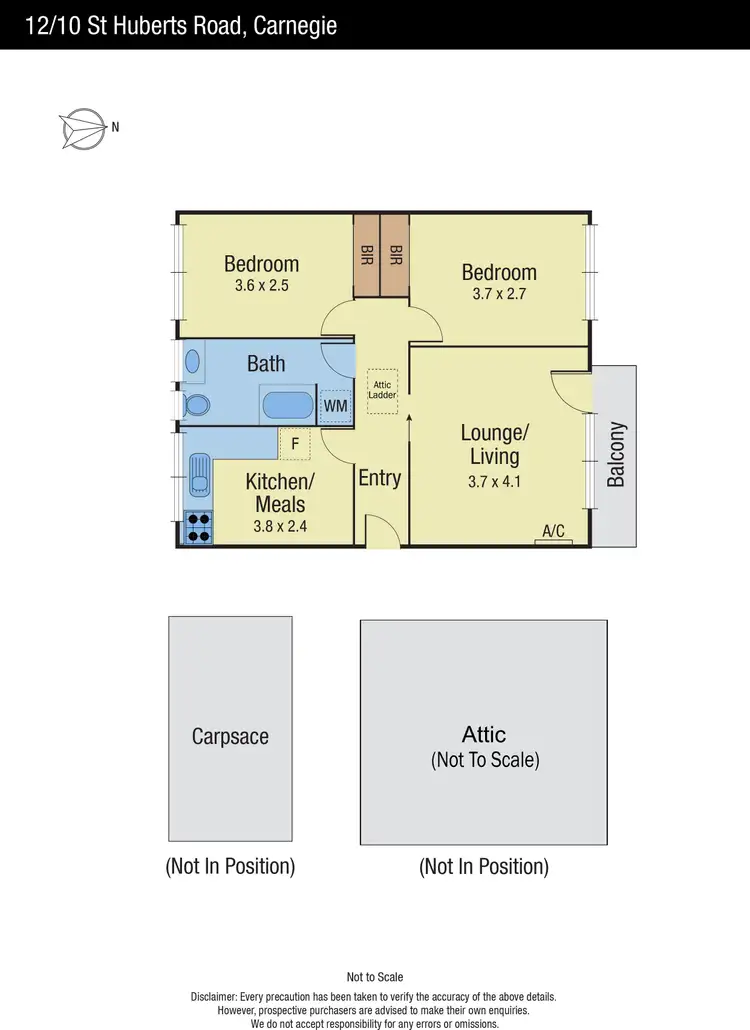 Floorplan of Homely apartment listing, 12/10 St Huberts Road, Carnegie VIC 3163