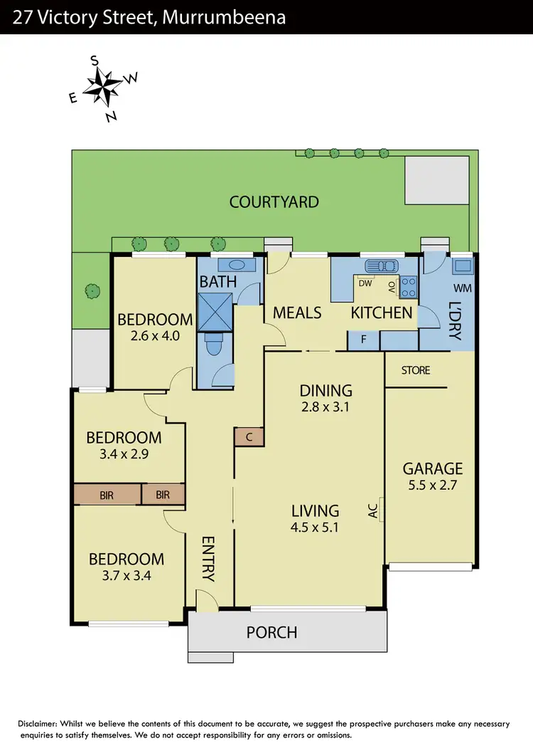 Floorplan of Homely unit listing, 27 Victory Street, Murrumbeena VIC 3163