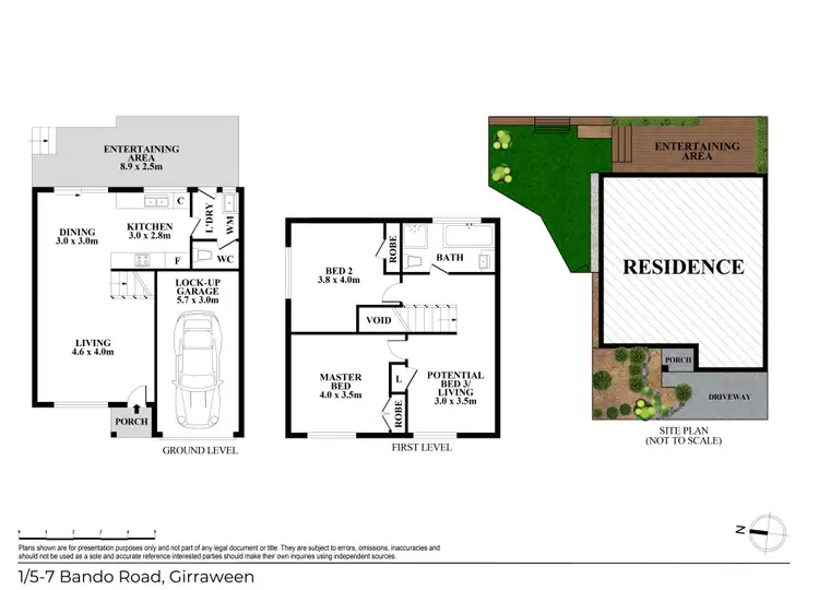 Floorplan of Homely townhouse listing, 1/5-7 Bando Road, Girraween NSW 2145