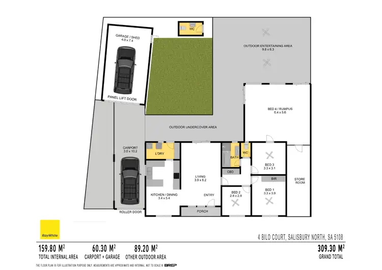Floorplan of Homely house listing, 4 Bilo Court, Salisbury North SA 5108