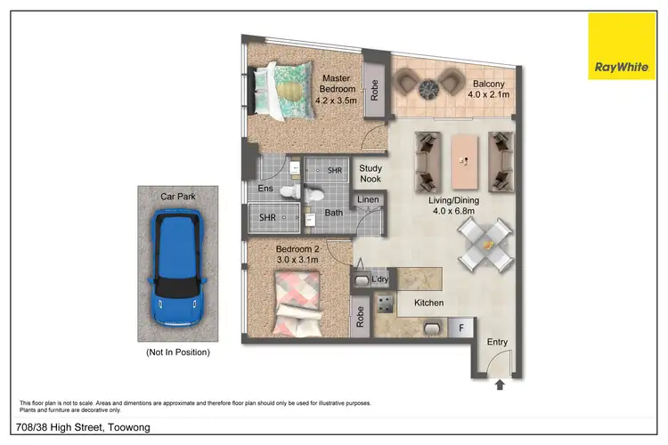 Floorplan of Homely apartment listing, 708/38 High Street, Toowong QLD 4066