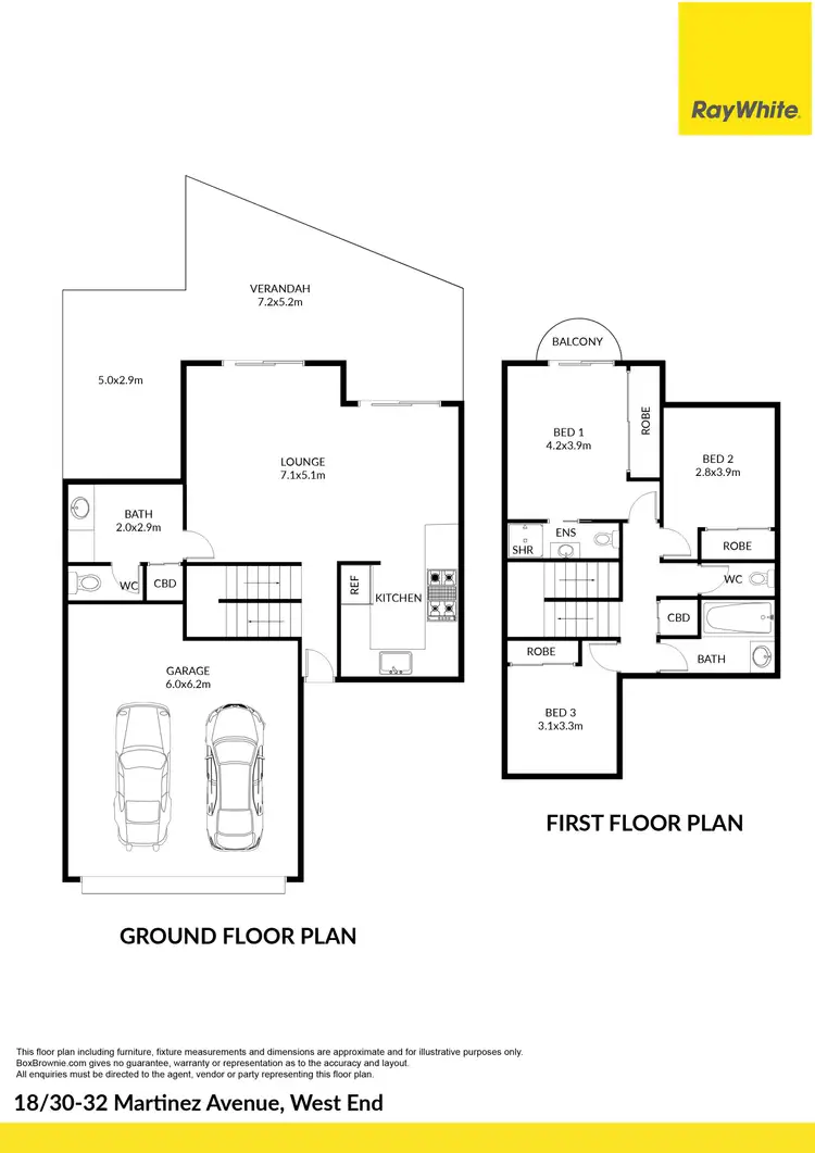 Floorplan of Homely townhouse listing, 18/30-32 Martinez Avenue, West End QLD 4810