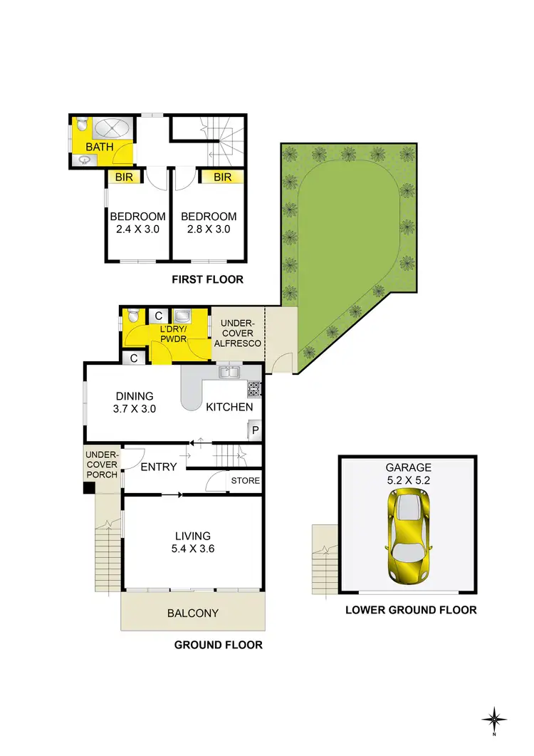 Floorplan of Homely house listing, 2/17 Jinjella Road, Highton VIC 3216