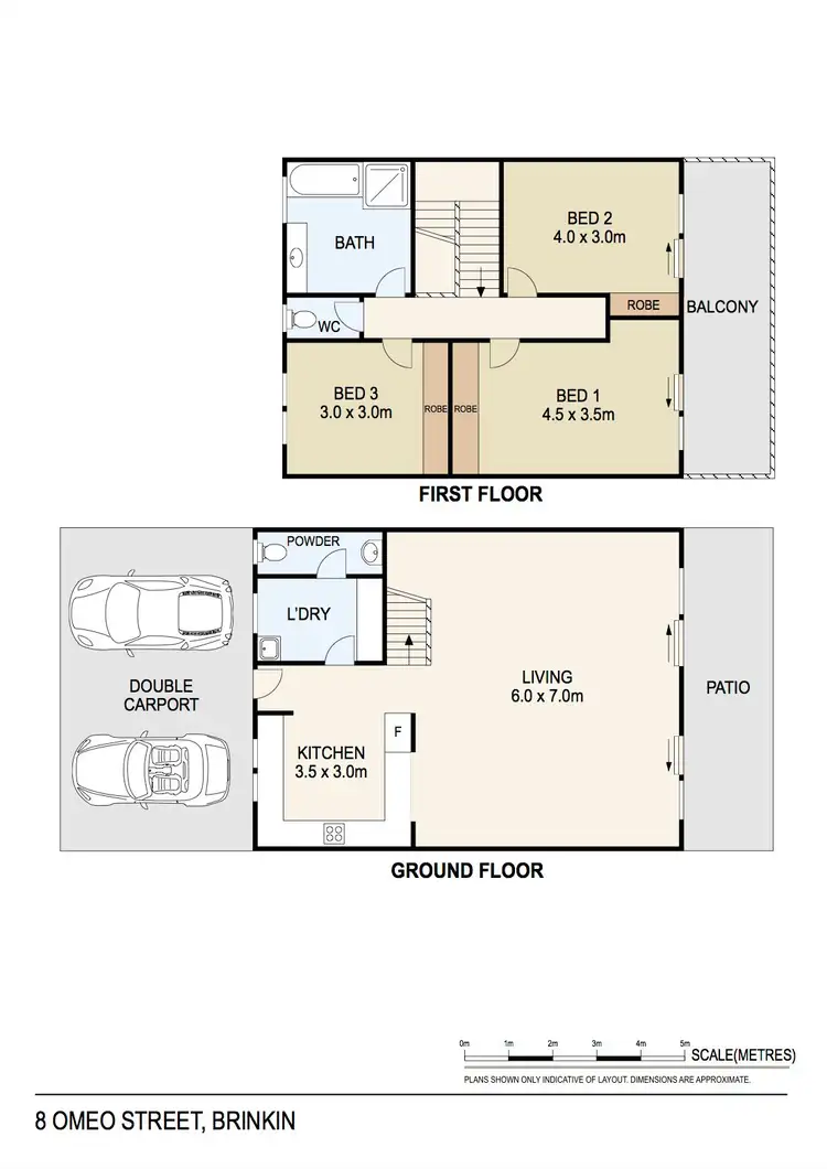 Floorplan of Homely townhouse listing, 3/8 Omeo Street, Brinkin NT 810