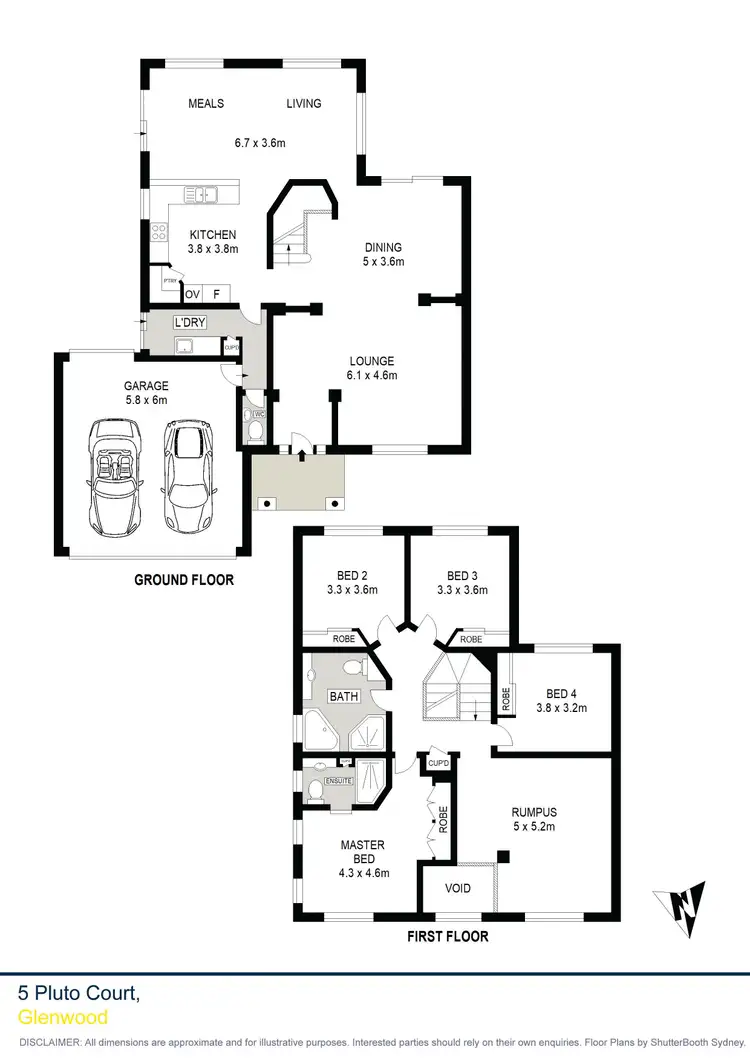 Floorplan of Homely house listing, 5 Pluto Court, Glenwood NSW 2768