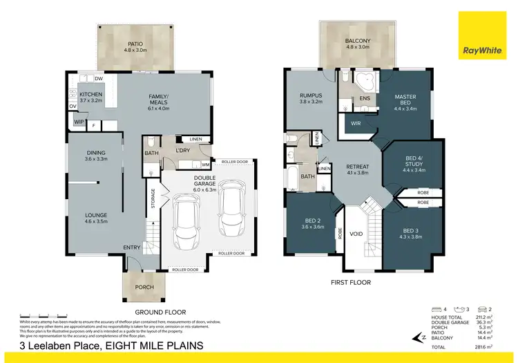 Floorplan of Homely house listing, 3 Leelaben Place, Eight Mile Plains QLD 4113