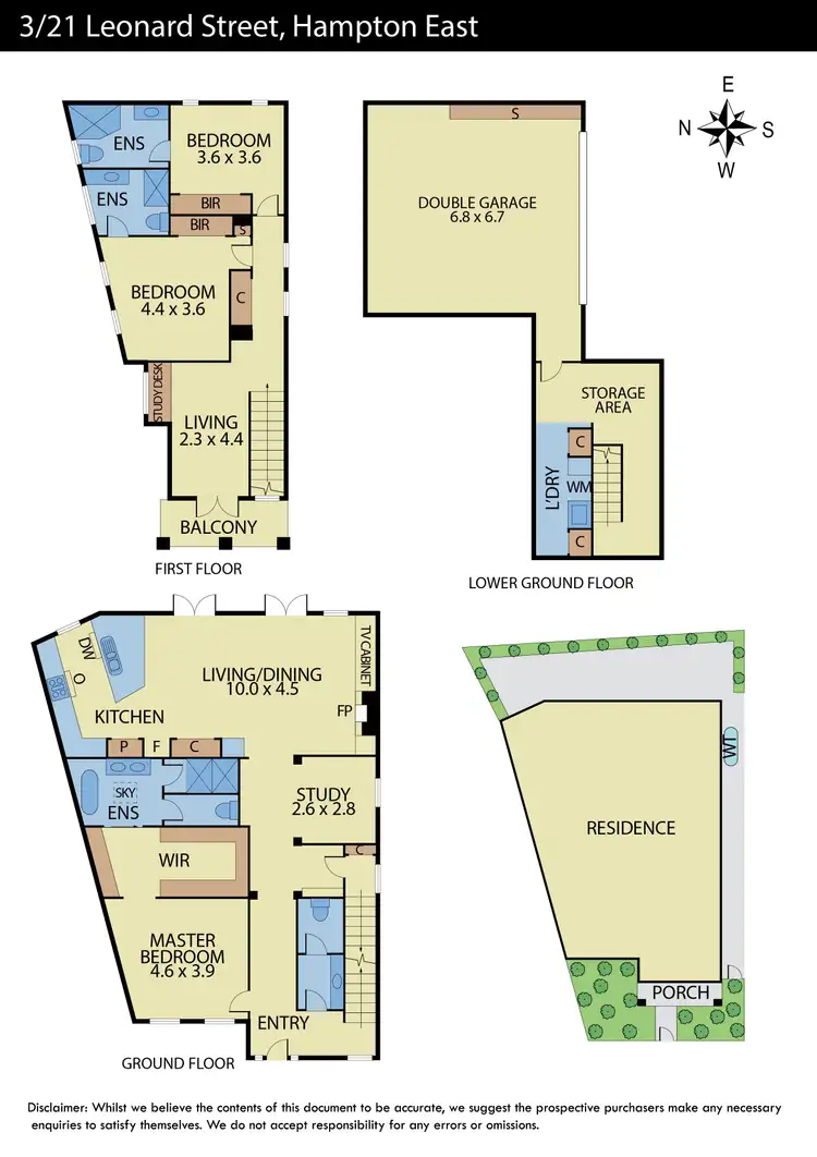 Floorplan of Homely townhouse listing, 3/21 Leonard Street, Hampton East VIC 3188