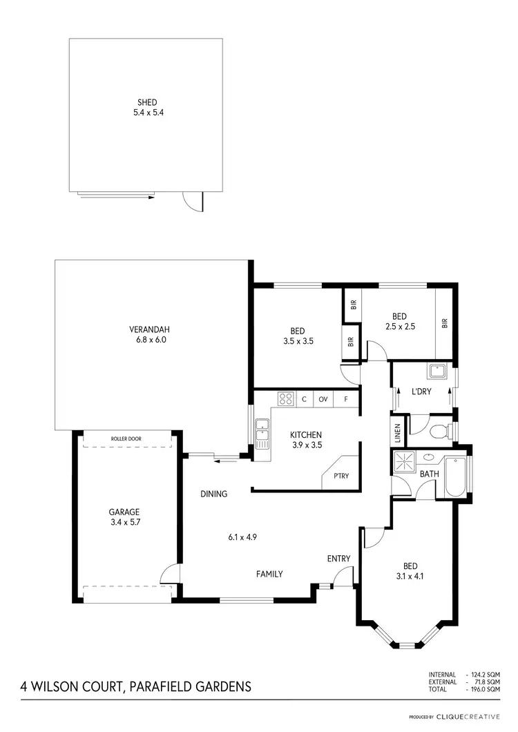 Floorplan of Homely house listing, 4 Wilson Court, Parafield Gardens SA 5107